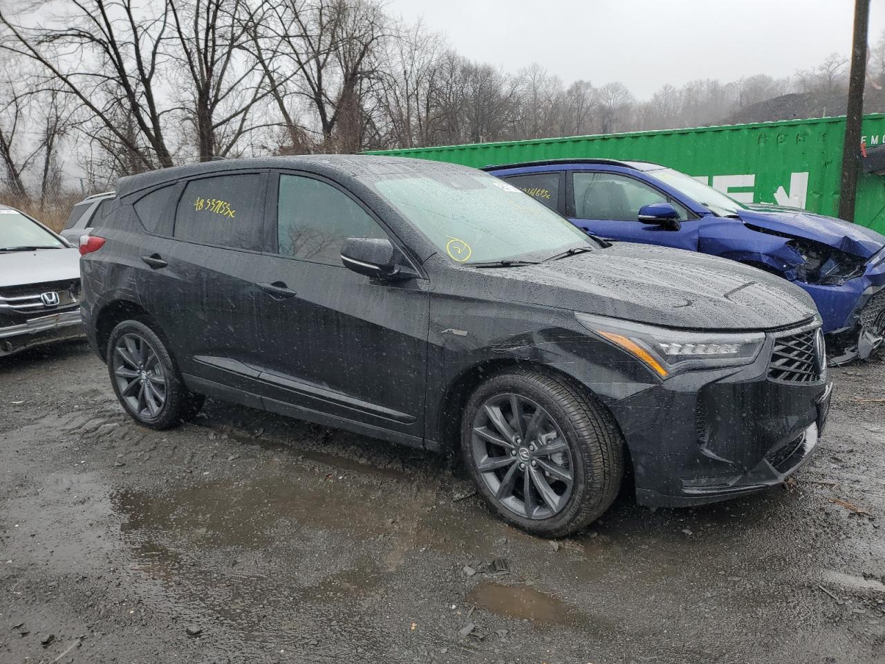 2025 Acura RDX VIN 5J8TC2H66SL000192 Copart auction photo, side / front end damage thumbnail 4
