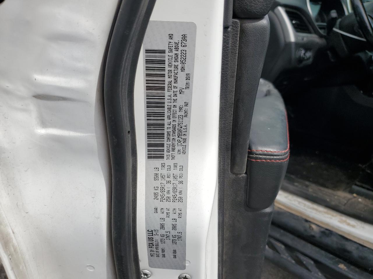 2015 Jeep Cherokee VIN 1C4PJMBS0FW751123 Copart auction photo, front end damage thumbnail 13