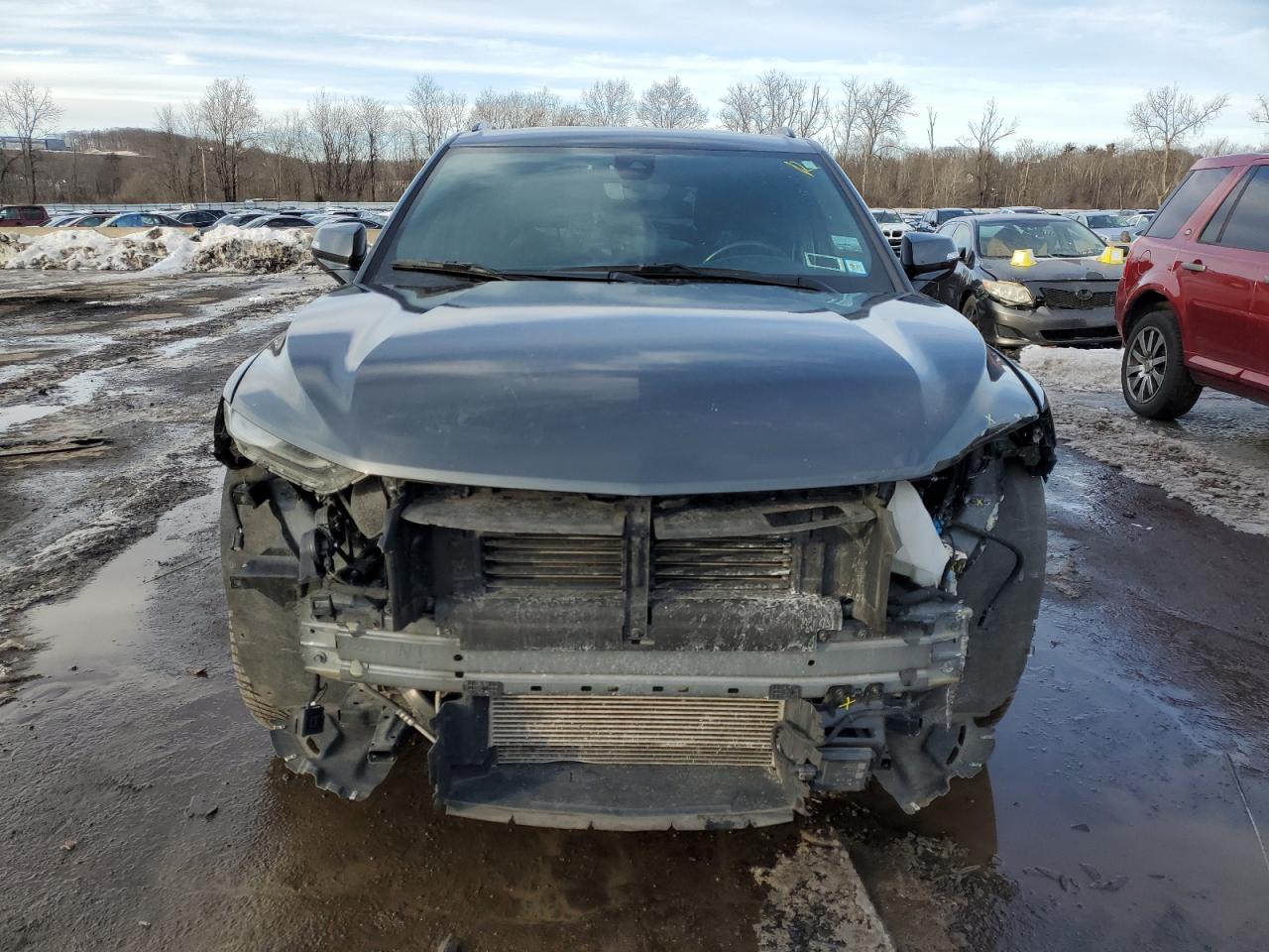 2020 Chevrolet Blazer VIN 3GNKBKRSXLS557215 Copart auction photo, front end / minor dent/scratches damage thumbnail 5