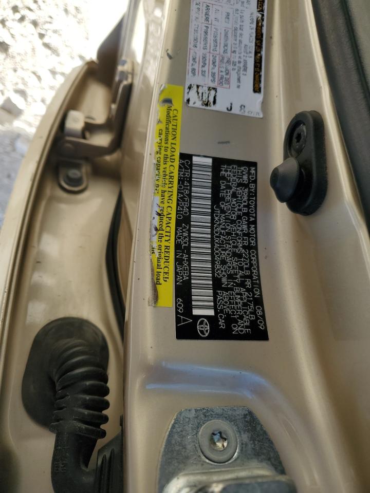 2010 Toyota Prius VIN JTDKN3DUXA0049832 Copart auction photo, rear end damage thumbnail 12