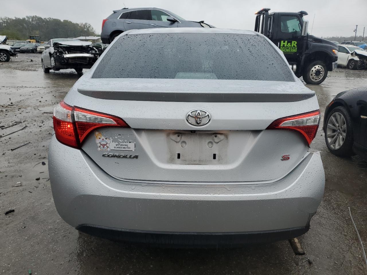 2014 Toyota Corolla VIN 2T1BURHE3EC002257 Copart auction photo, side / rear end damage thumbnail 6