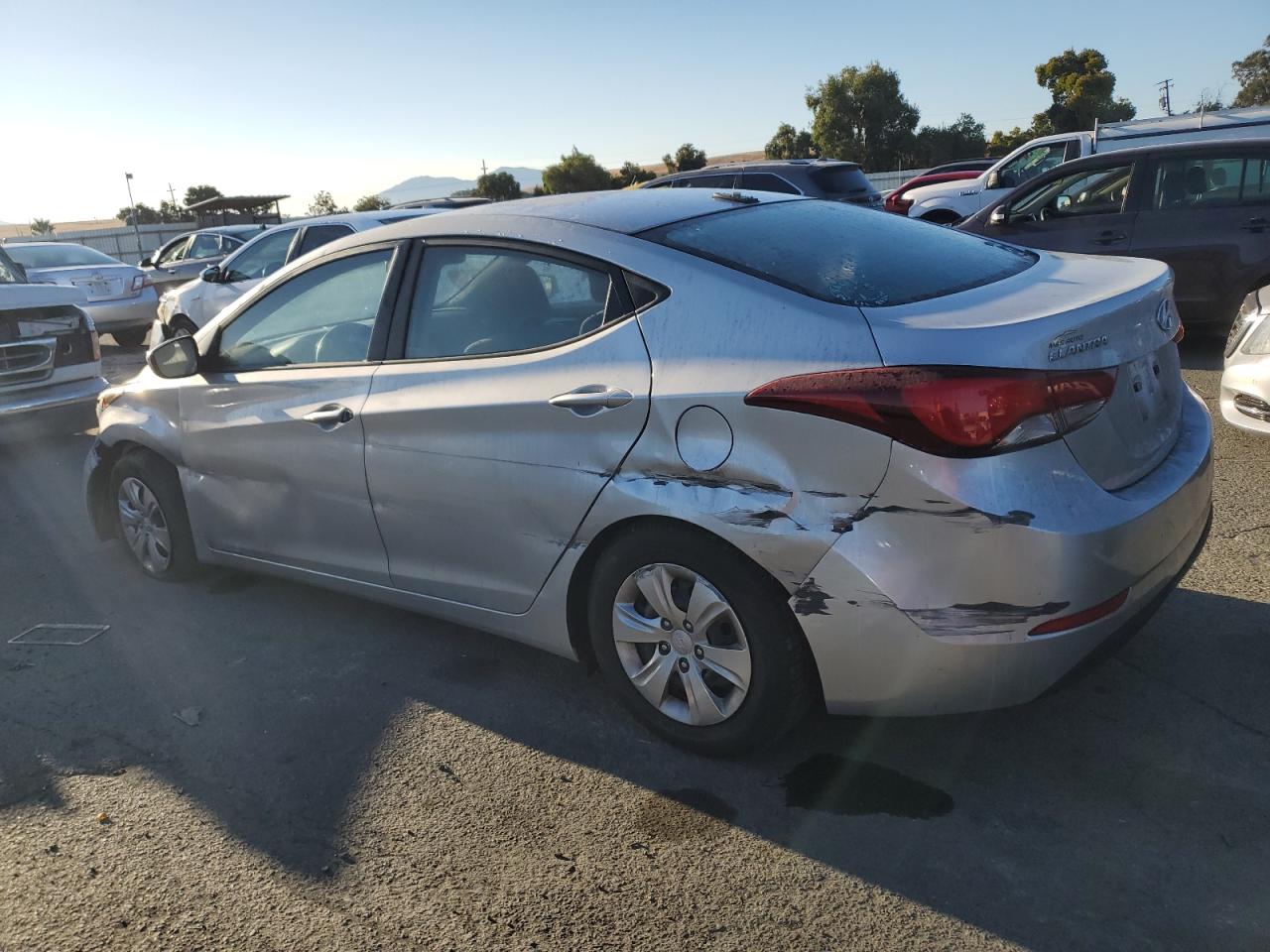 2016 Hyundai Elantra VIN KMHDH4AE4GU531065 Copart auction photo, vandalism / all over damage thumbnail 2