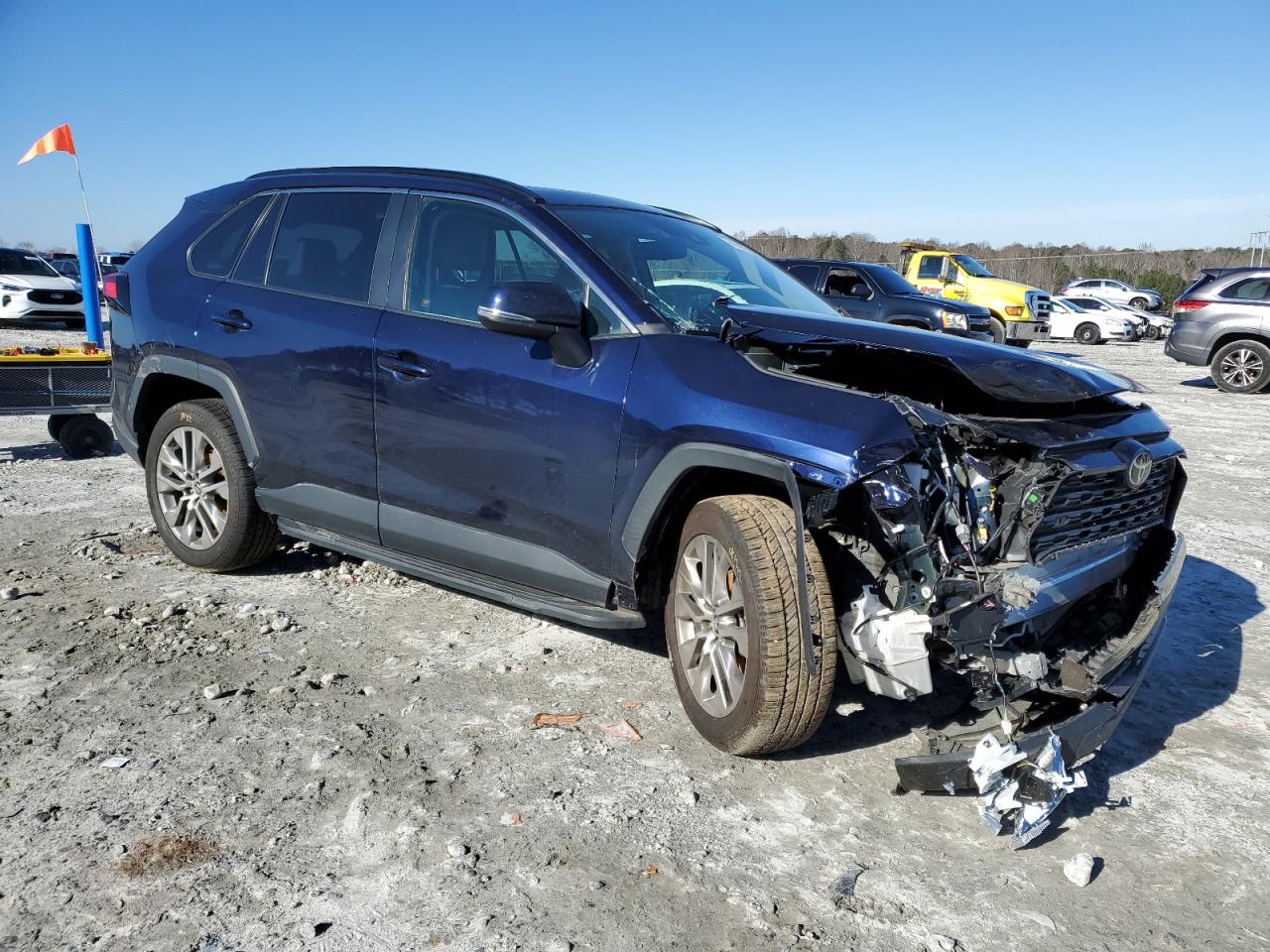 2021 Toyota RAV 4 VIN 2T3C1RFVXMW113036 Copart auction photo, all over damage thumbnail 4