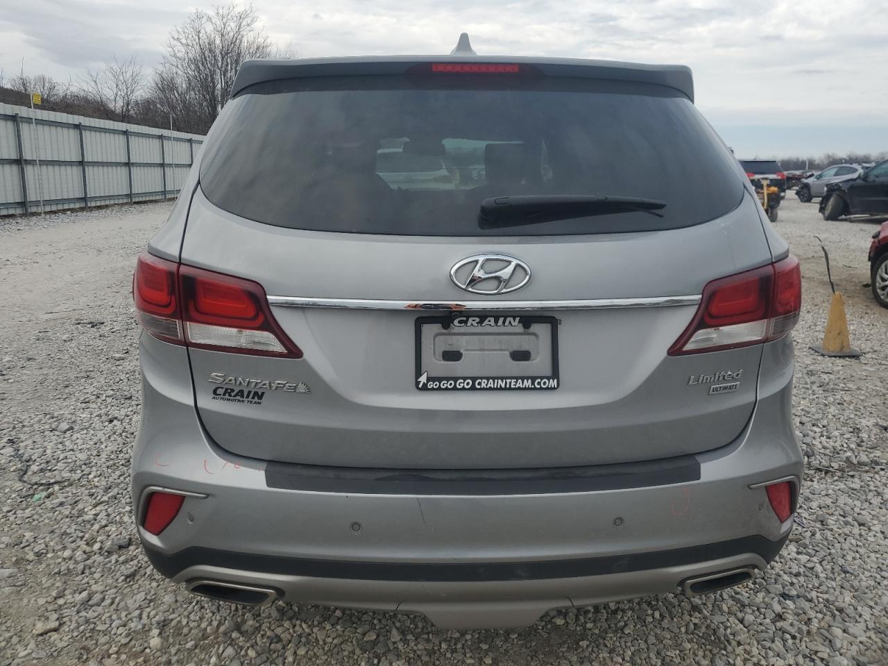 2018 Hyundai Santa Fe VIN KM8SR4HF0JU271306 Copart auction photo, front end / side damage thumbnail 6