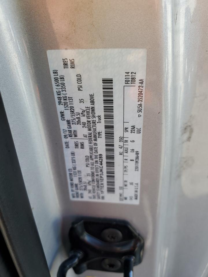 2018 Ford F-150 VIN 1FTEX1EP3JKC44289 Copart auction photo, front end damage thumbnail 13