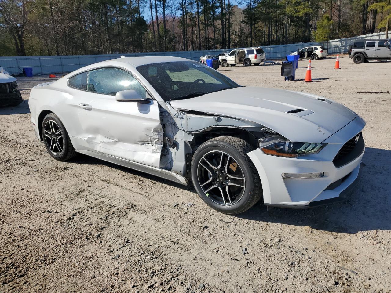 2022 Ford Mustang VIN 1FA6P8TH0N5100590 Copart auction photo, side / front end damage thumbnail 4
