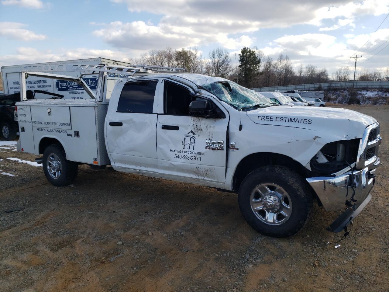 2018 RAM 2500 VIN 3C6UR5HL1JG125452 Copart auction photo, rollover damage thumbnail 4