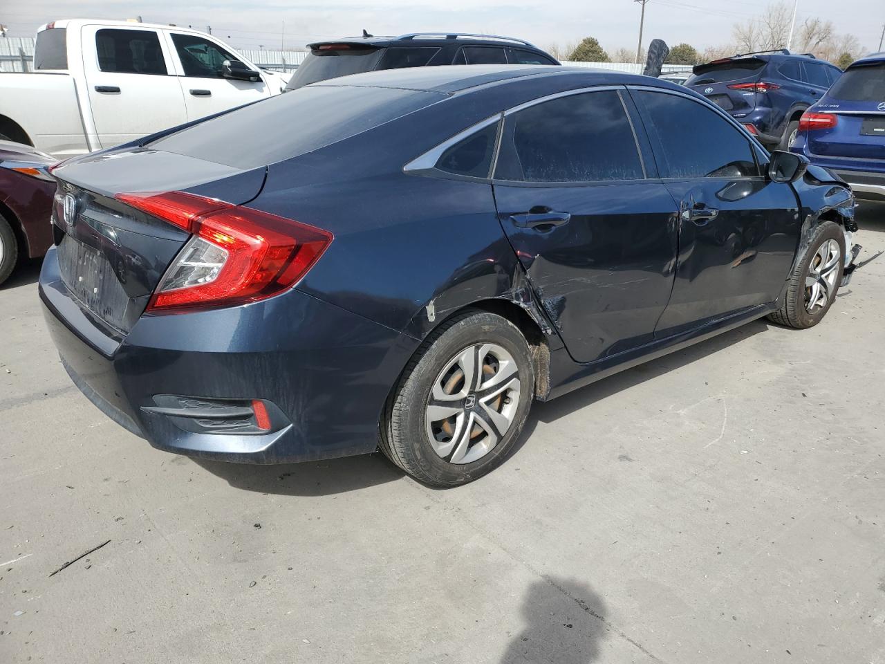 2018 Honda Civic VIN 19XFC2E54JE026093 Copart auction photo, side / front end damage thumbnail 3