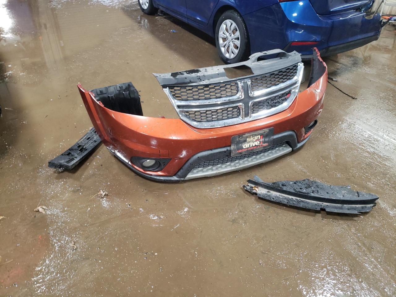 2013 Dodge Journey VIN 3C4PDCBGXDT716265 Copart auction photo, front end / side damage thumbnail 12