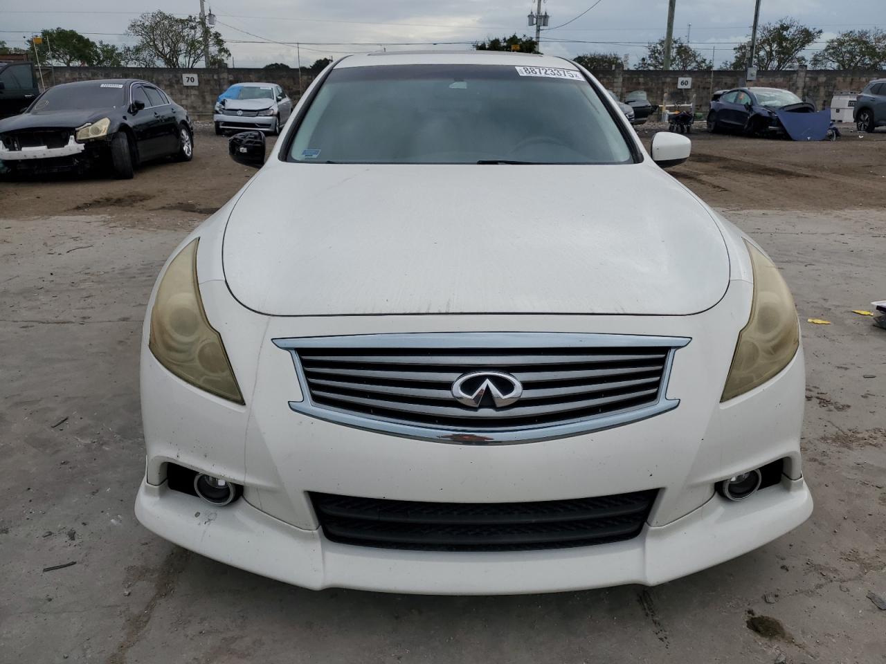 2012 Infiniti G VIN JN1CV6AP5CM626446 Copart auction photo, side / rear end damage thumbnail 5