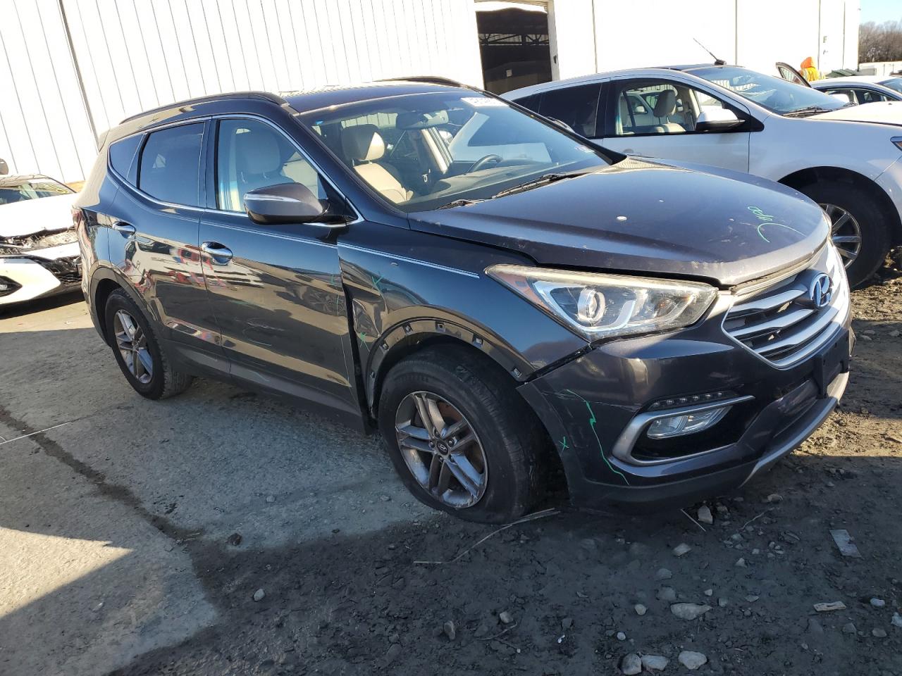 2018 Hyundai Santa Fe VIN 5XYZUDLB4JG505017 Copart auction photo, side / minor dent/scratches damage thumbnail 4