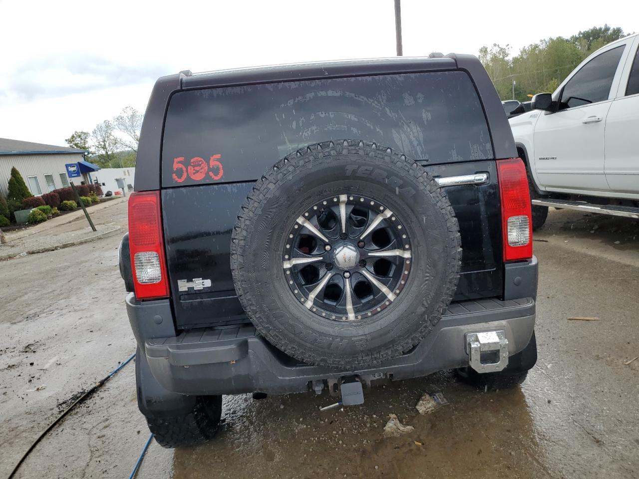 2007 Hummer H3 VIN 5GTDN13E078120322 Copart auction photo, front end / side damage thumbnail 6