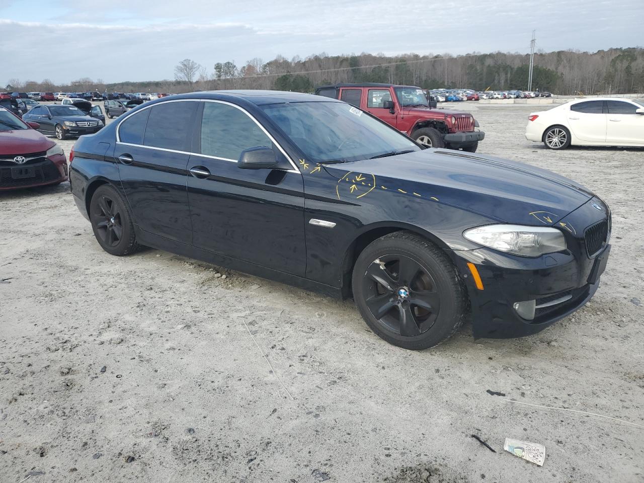 2013 BMW 5er VIN WBAXH5C55DDW12380 Copart auction photo, all over damage thumbnail 4