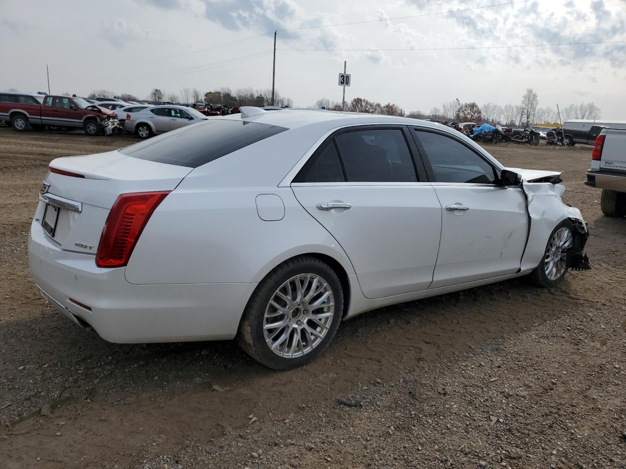 2015 Cadillac CTS VIN 1G6AY5SX0F0134121 Copart auction photo, front end / side damage thumbnail 3