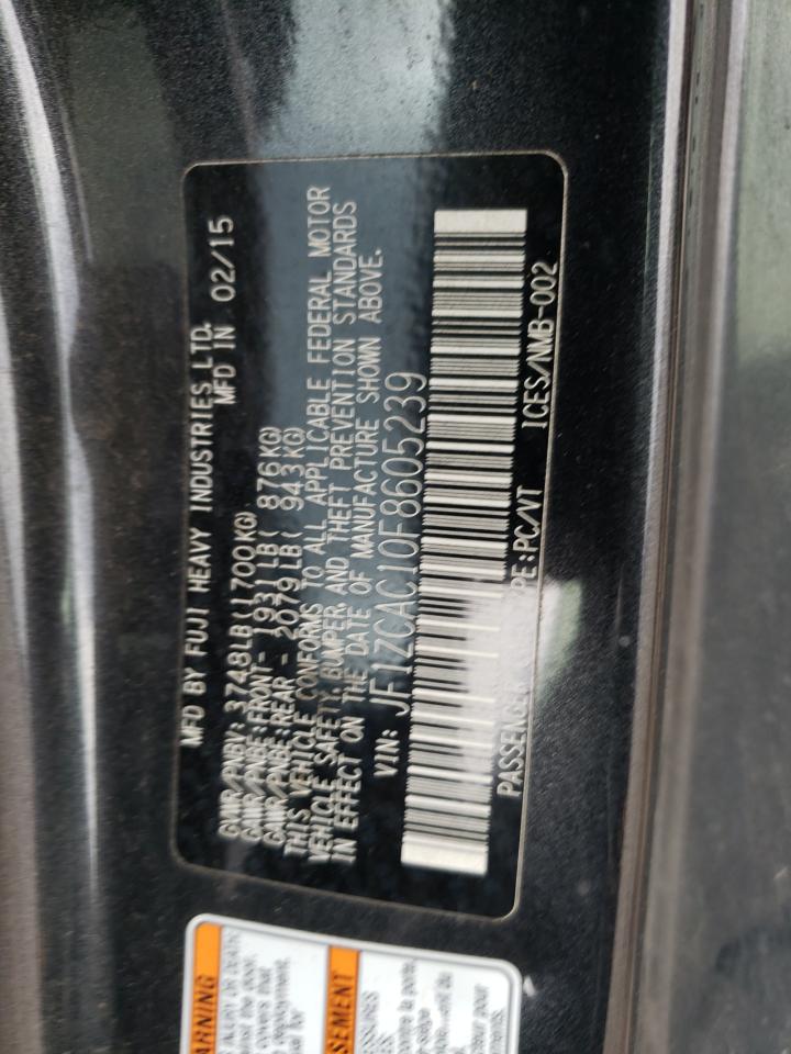 2015 Subaru BRZ VIN JF1ZCAC10F8605239 Copart auction photo, front end damage thumbnail 14