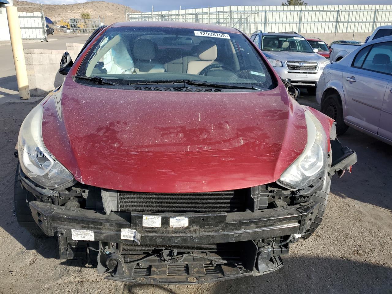 2016 Hyundai Elantra VIN 5NPDH4AE1GH669256 Copart auction photo, side / front end damage thumbnail 5