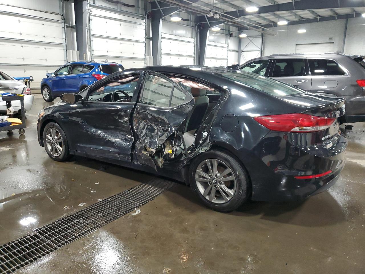 2017 Hyundai Elantra VIN 5NPD84LF9HH081905 Copart auction photo, side / hail damage thumbnail 2