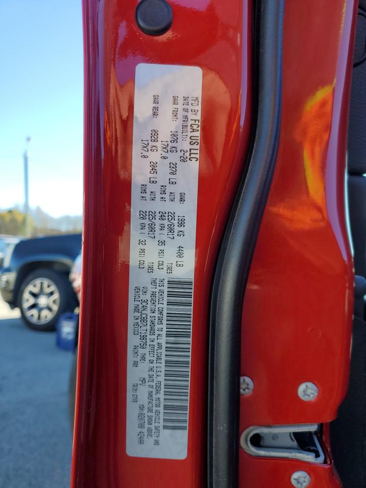 2020 Jeep Compass VIN 3C4NJCBB7LT198750 Copart auction photo, rear end / front end damage thumbnail 12