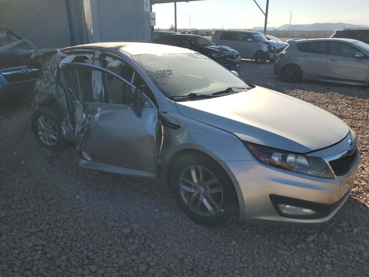 2013 KIA Optima VIN KNAGM4A77D5378277 Copart auction photo, rear end / side damage thumbnail 4