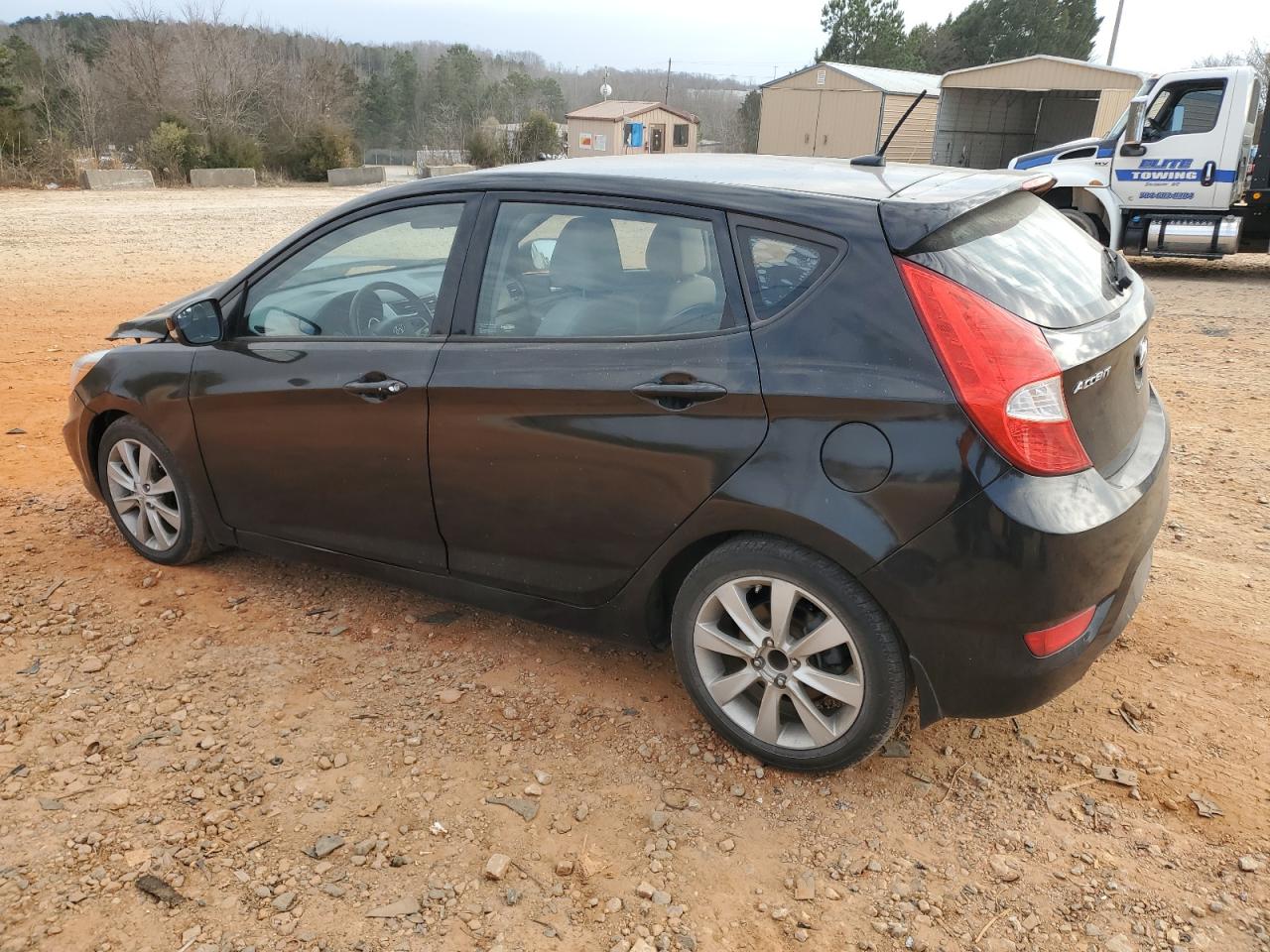 2014 Hyundai Accent VIN KMHCU5AE1EU194638 Copart auction photo, front end damage thumbnail 2