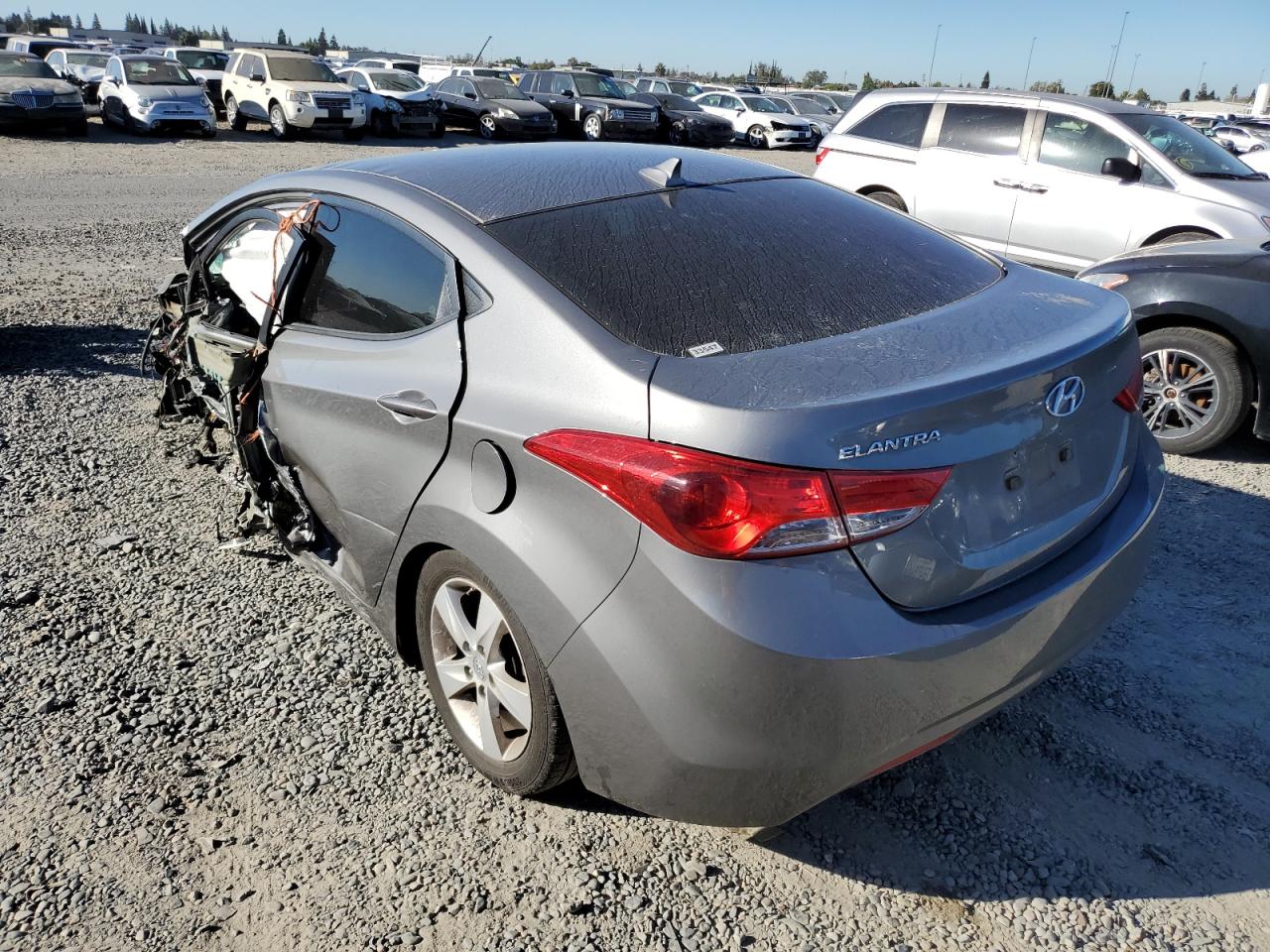 2013 Hyundai Elantra VIN 5NPDH4AEXDH381389 Copart auction photo, all over damage thumbnail 3