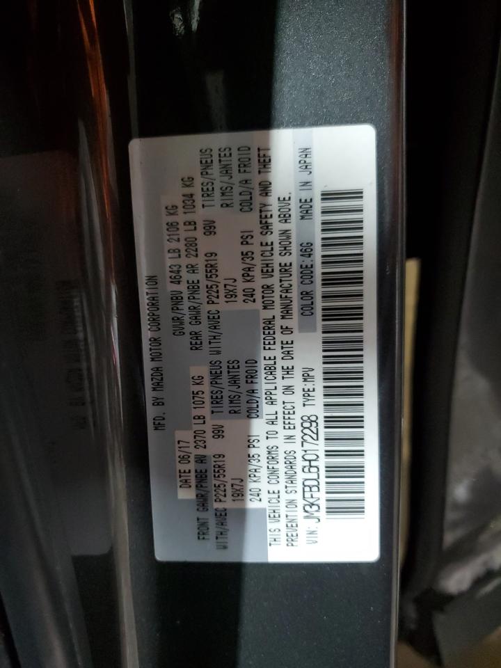 2017 Mazda CX-5 VIN JM3KFBDL6H0172298 Copart auction photo, front end / rear end damage thumbnail 13