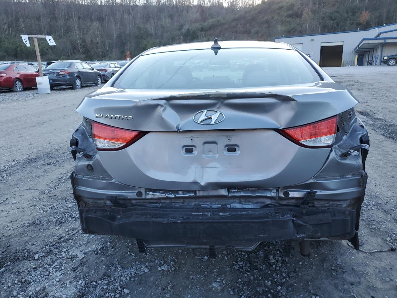 2013 Hyundai Elantra VIN KMHDH4AE8DU533767 Copart auction photo, rear end damage thumbnail 6