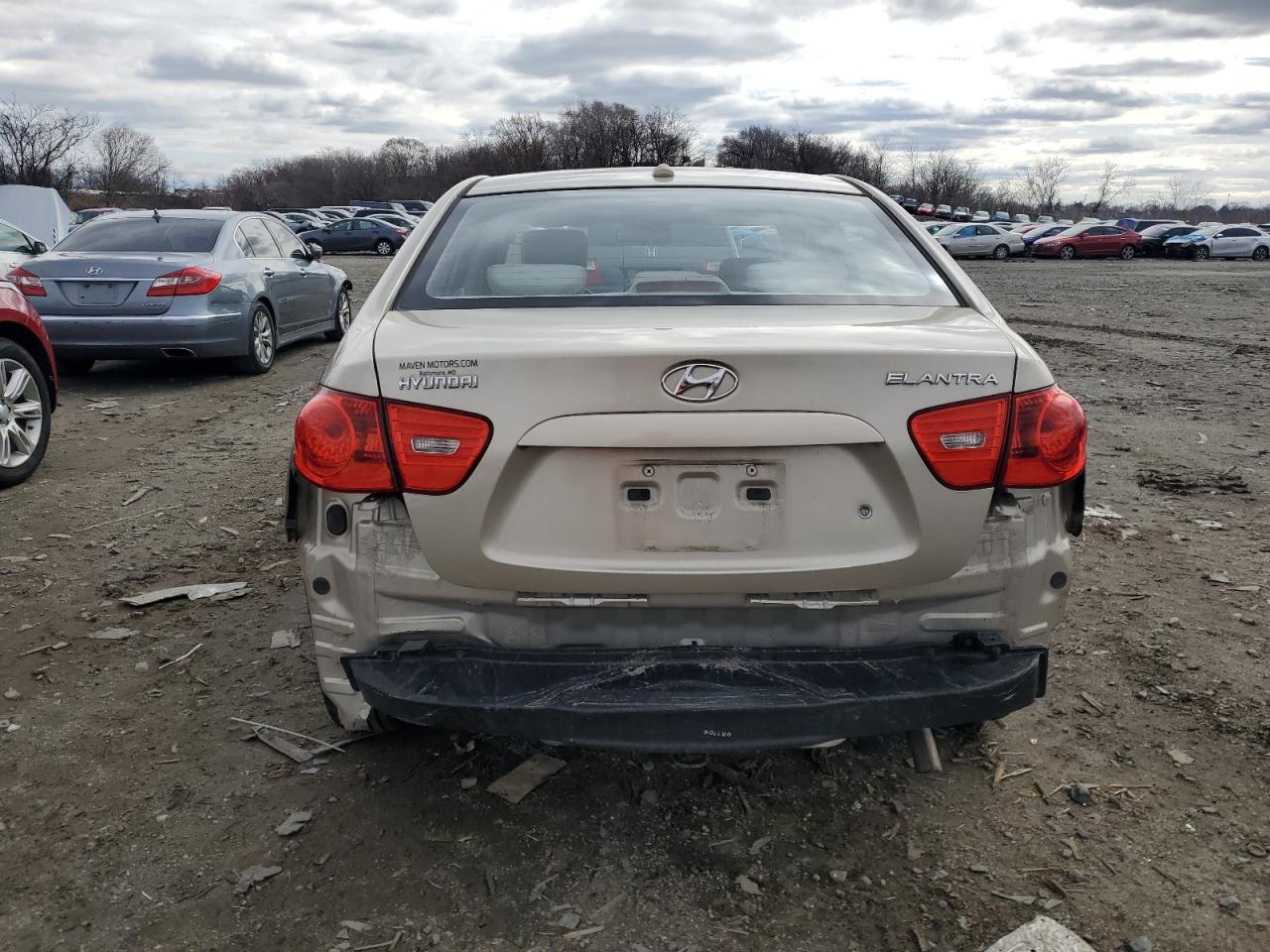 2009 Hyundai Elantra VIN KMHDU46D79U630168 Copart auction photo, rear end / minor dent/scratches damage thumbnail 6