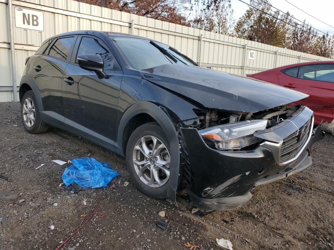 2021 Mazda CX-3 VIN JM1DKFB75M1516380 Copart auction photo, front end / frame damage damage thumbnail 4
