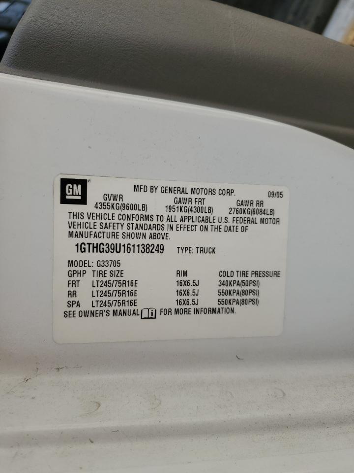 2006 GMC Savana VIN 1GTHG39U161138249 Copart auction photo, rollover damage thumbnail 13
