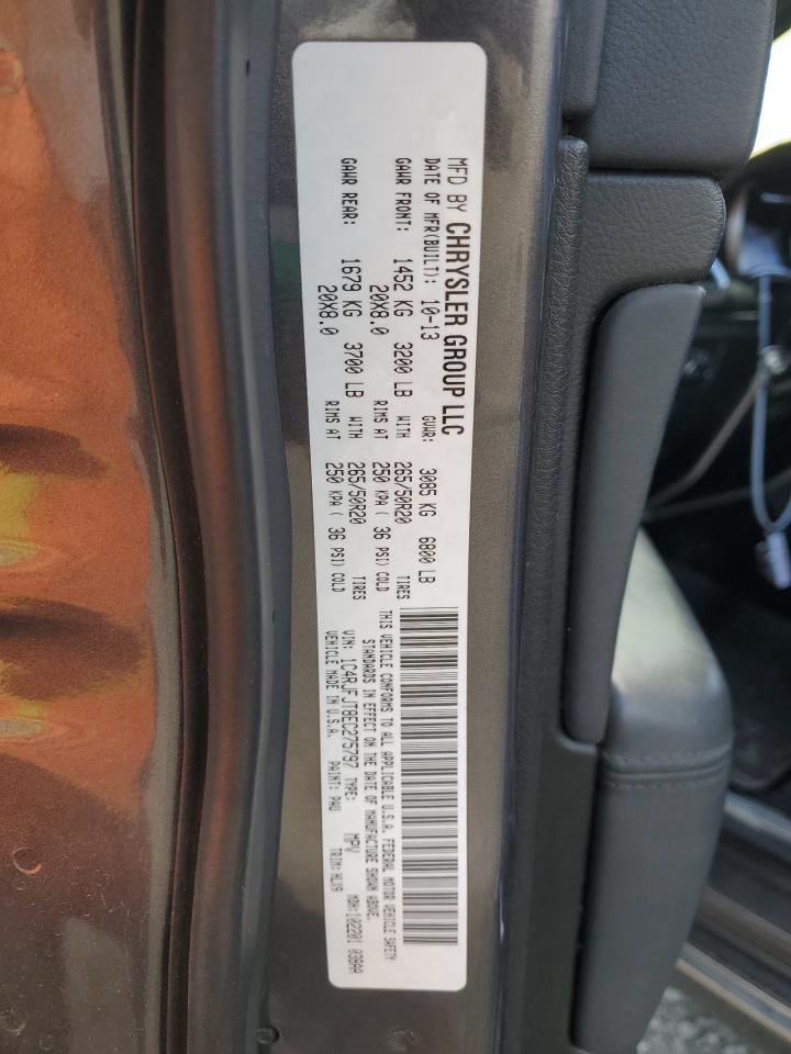 2014 Jeep Grand Cherokee VIN 1C4RJFJT8EC275797 Copart auction photo, front end damage thumbnail 14