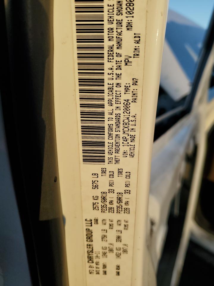 2012 Jeep Liberty (North America) VIN 1C4PJMCK8CW120064 Copart auction photo, front end / side damage thumbnail 13