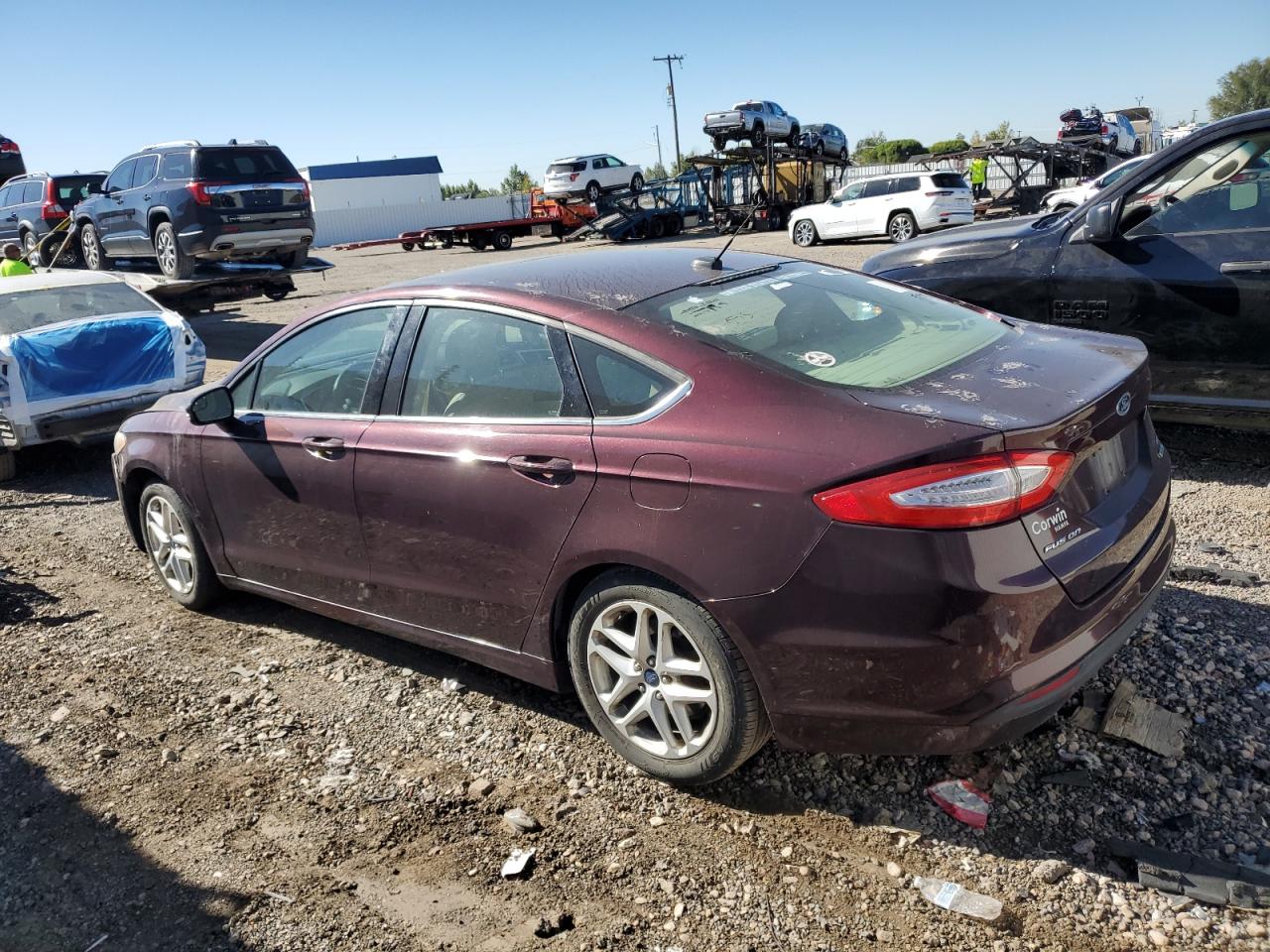 2013 Ford Fusion VIN 3FA6P0HR2DR350878 Copart auction photo, front end damage thumbnail 2