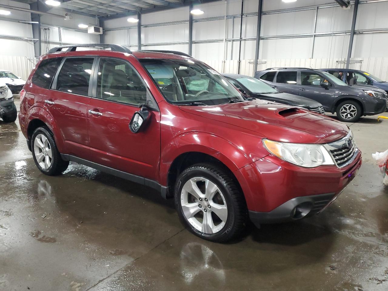 2010 Subaru Forester VIN JF2SH6ECXAH725214 Copart auction photo, front end / side damage thumbnail 4
