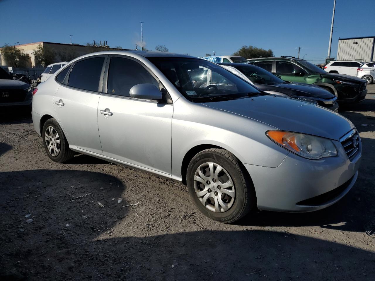 2009 Hyundai Elantra VIN KMHDU46D09U760681 Copart auction photo, side damage thumbnail 4