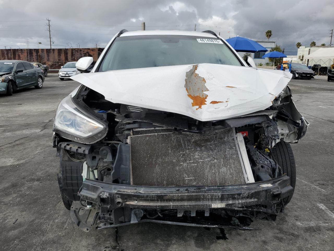 2017 Hyundai Santa Fe VIN KM8SMDHF0HU213320 Copart auction photo, front end damage thumbnail 5