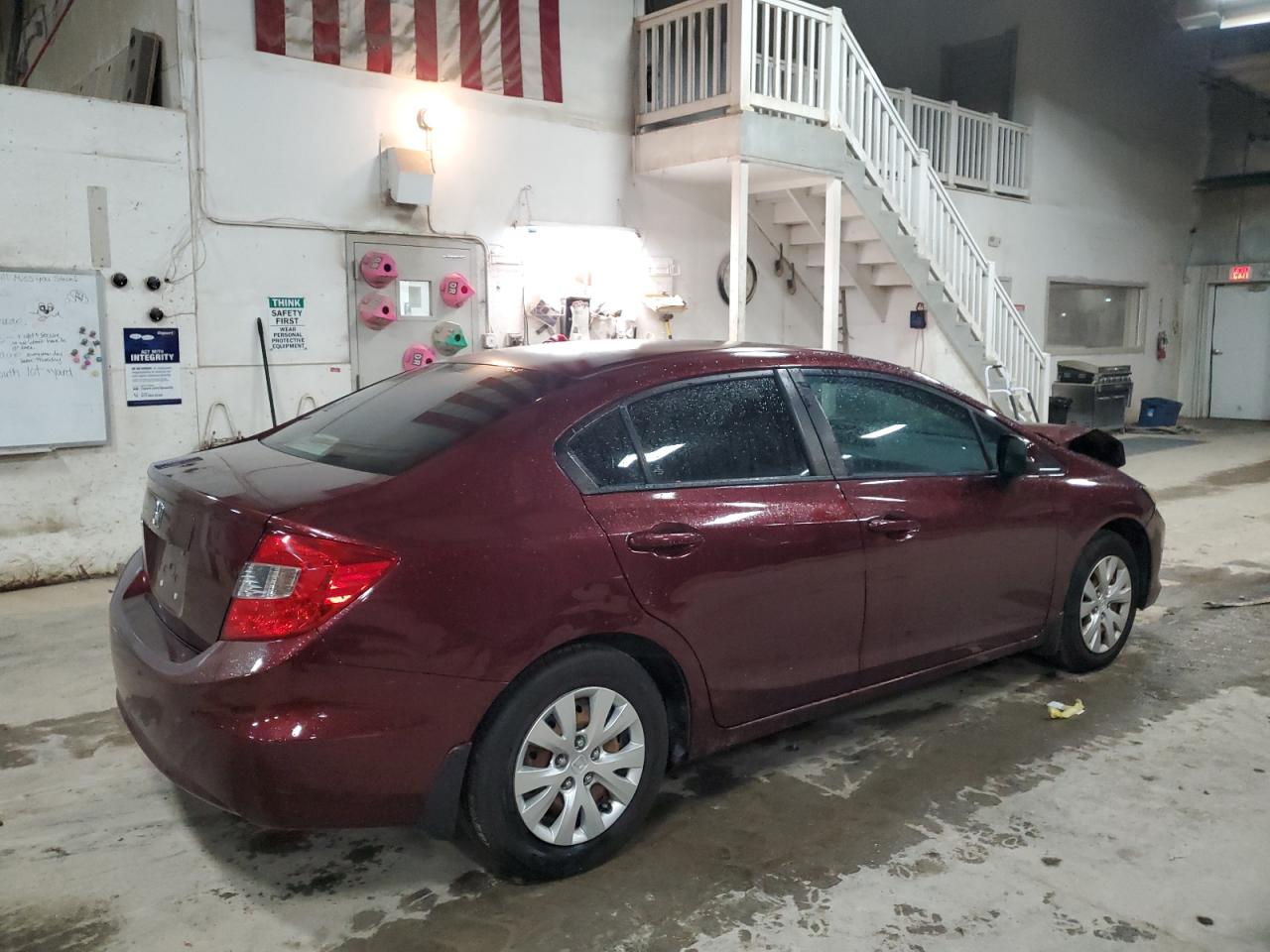 2012 Honda Civic VIN 19XFB2F53CE071224 Copart auction photo, front end damage thumbnail 3