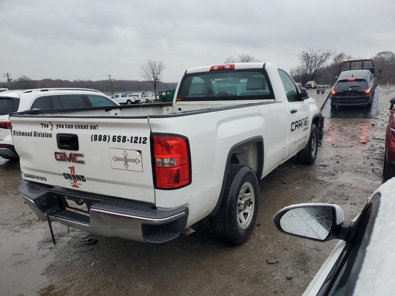 2014 GMC Sierra VIN 1GTN1TEC1EZ350618 Copart auction photo, rear end damage thumbnail 3