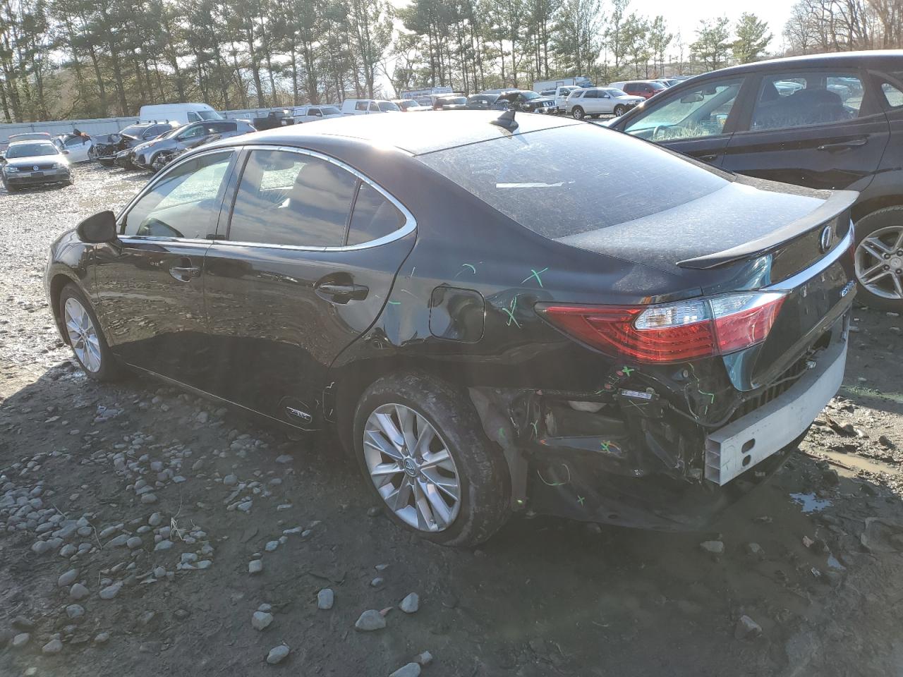 2014 Lexus ES VIN JTHBW1GG6E2051366 Copart auction photo, rear end damage thumbnail 2