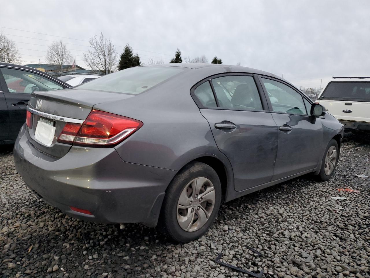 2013 Honda Civic VIN 19XFB2F57DE032704 Copart auction photo, all over damage thumbnail 3