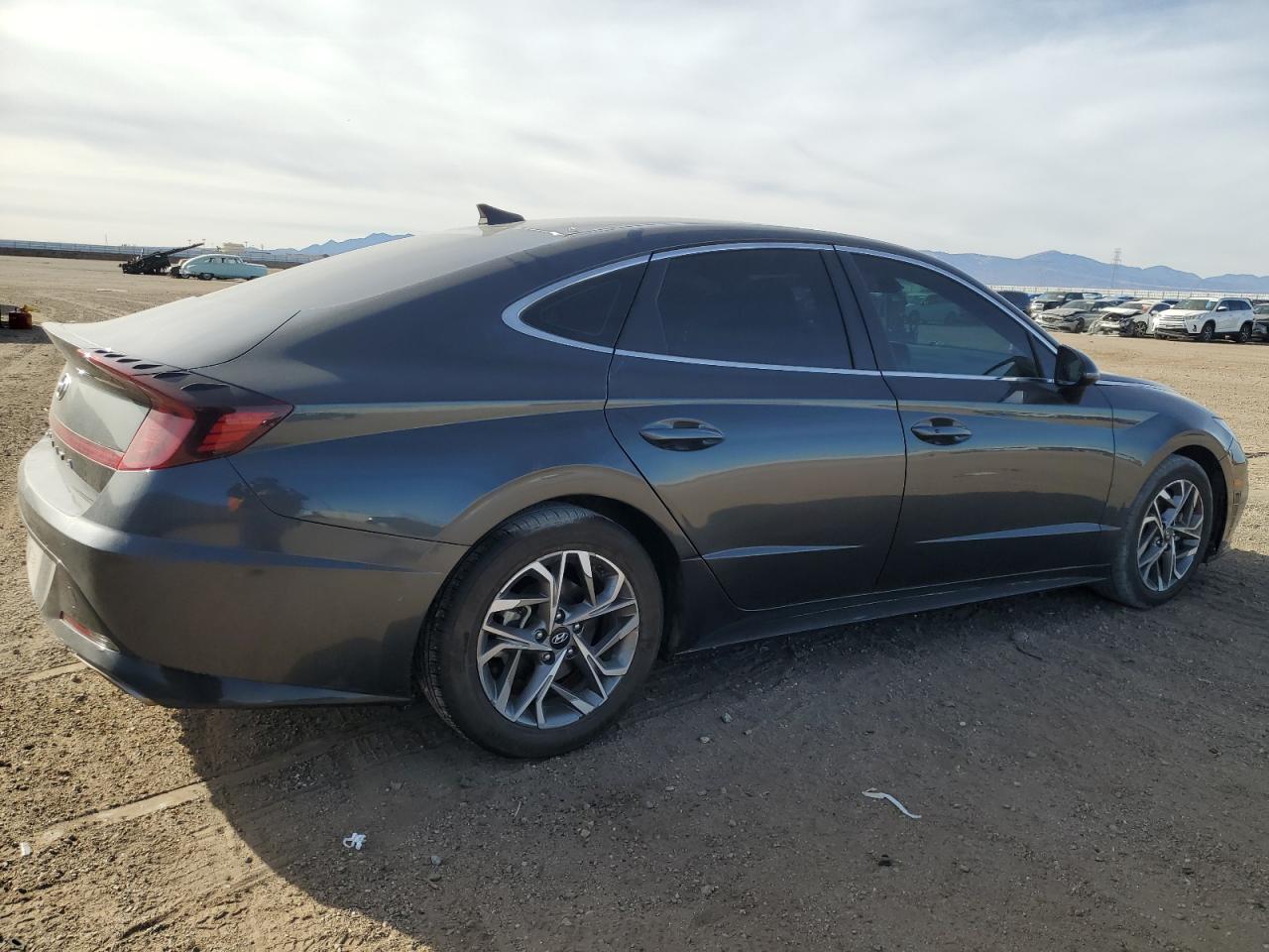 2021 Hyundai Sonata VIN KMHL64JA2MA153145 Copart auction photo, side / front end damage thumbnail 3