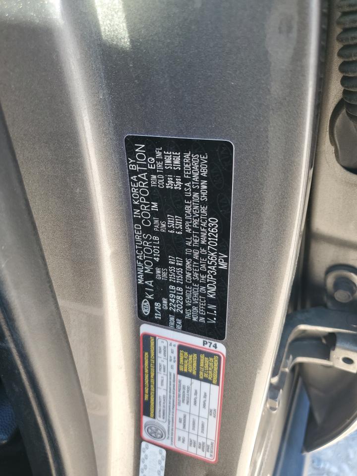 2019 KIA Soul VIN KNDJP3A56K7012630 Copart auction photo, front end damage thumbnail 13