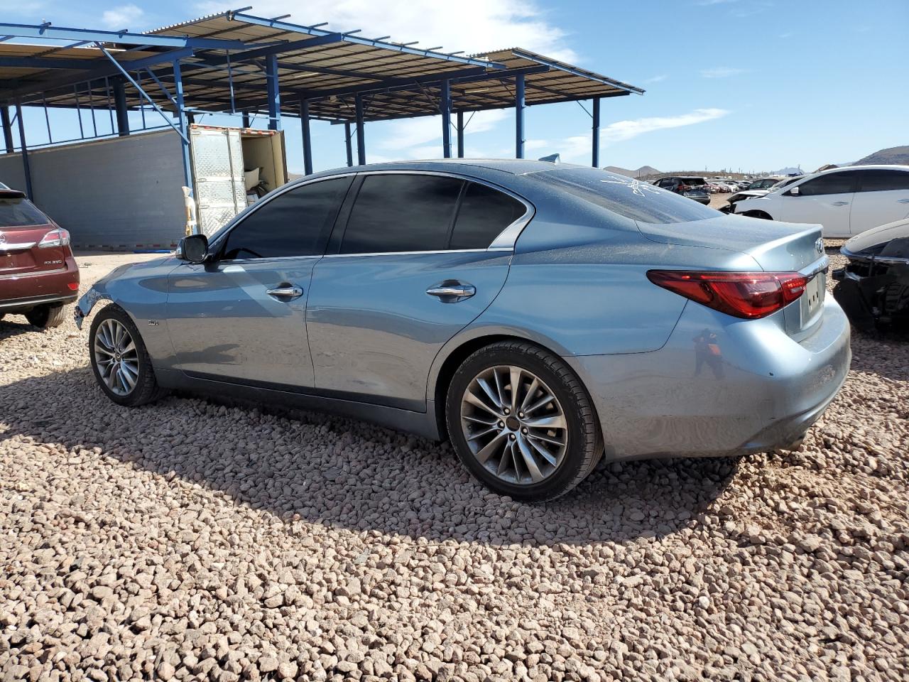 2020 Infiniti Q50 VIN JN1EV7AP5LM206569 Copart auction photo, front end / side damage thumbnail 2