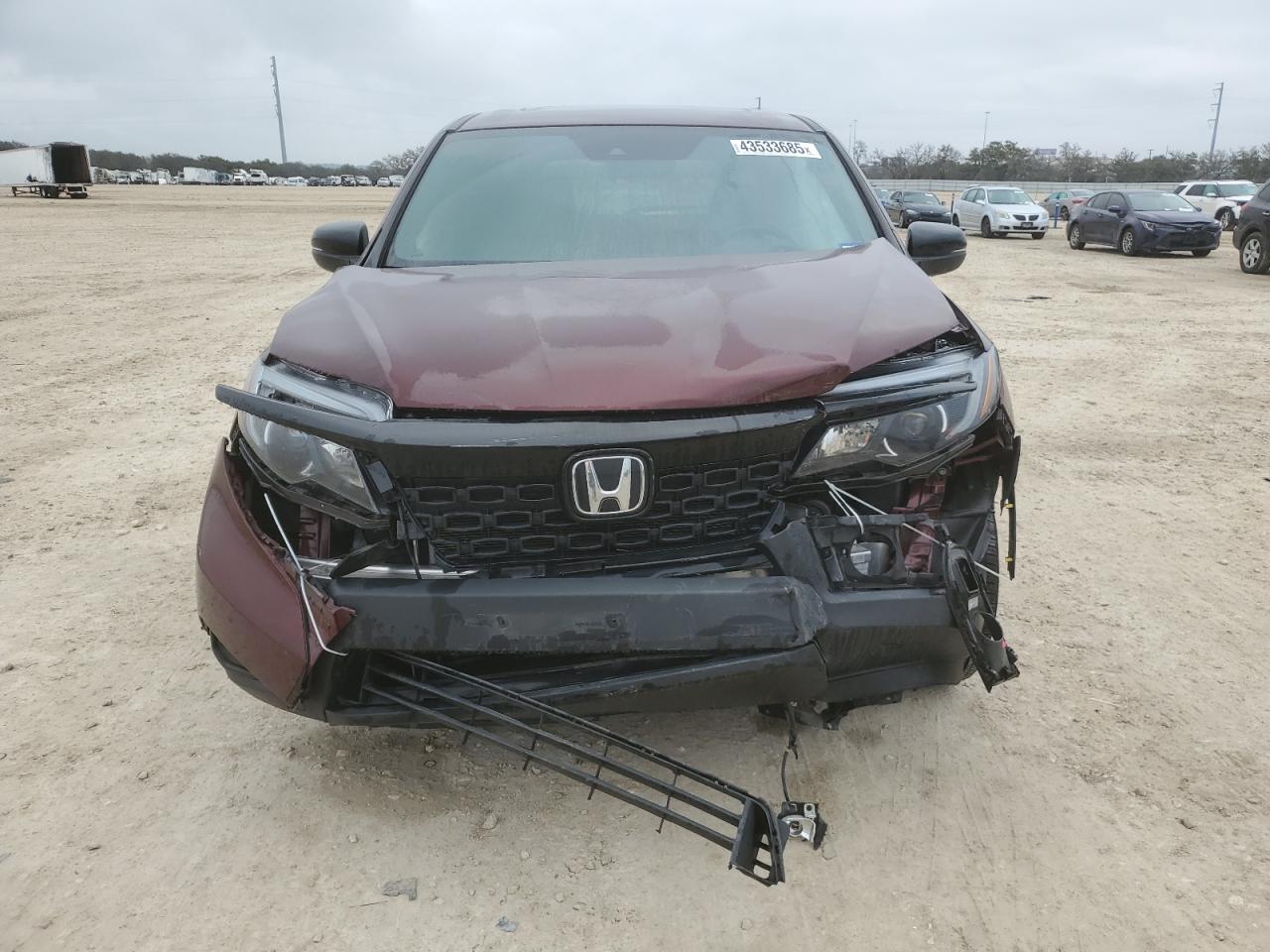 2020 Honda Passport VIN 5FNYF7H55LB001855 Copart auction photo, front end damage thumbnail 5