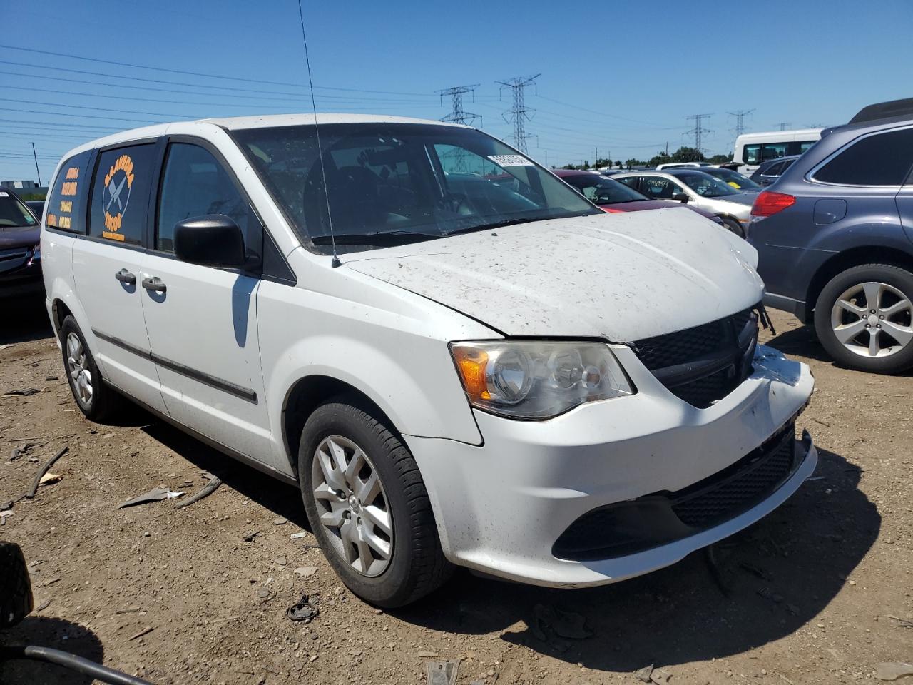 2014 RAM Cargo Van Tradesman VIN 2C4JRGAG5ER327392 Copart auction photo, front end damage thumbnail 4