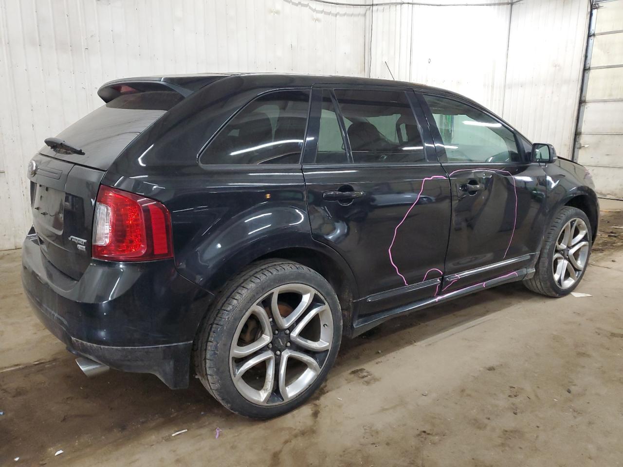 2014 Ford Edge VIN 2FMDK4AK8EBA00610 Copart auction photo, front end / side damage thumbnail 3