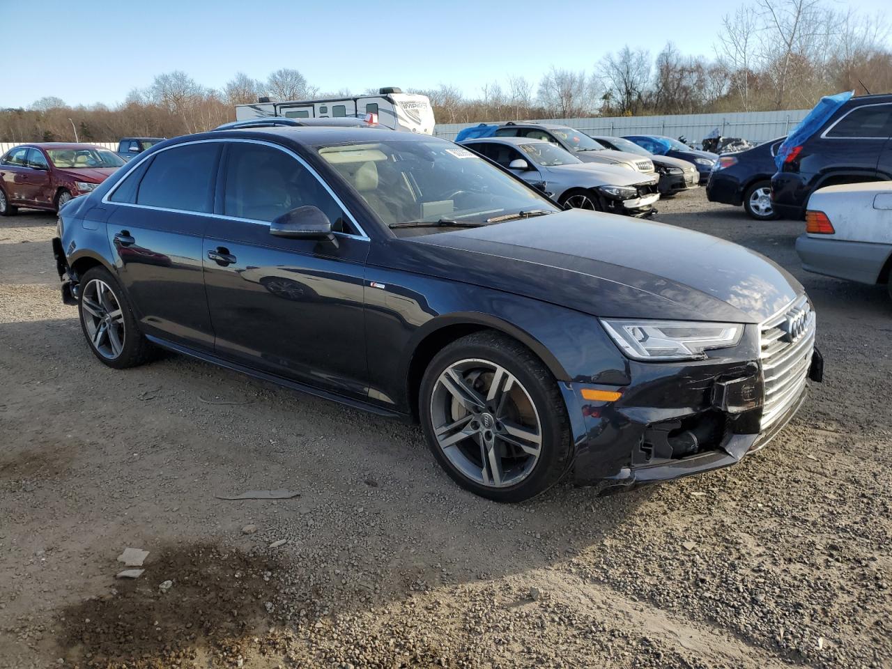2017 Audi A4 VIN WAUENAF43HN068005 Copart auction photo, front end / side damage thumbnail 4