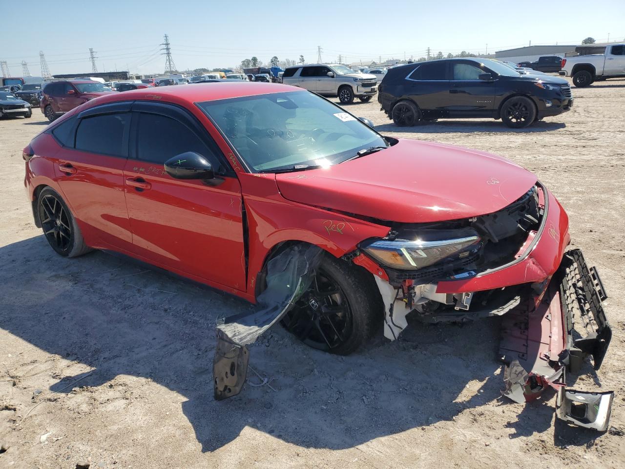 2023 Honda Civic VIN 19XFL2H86PE005129 Copart auction photo, front end / side damage thumbnail 4