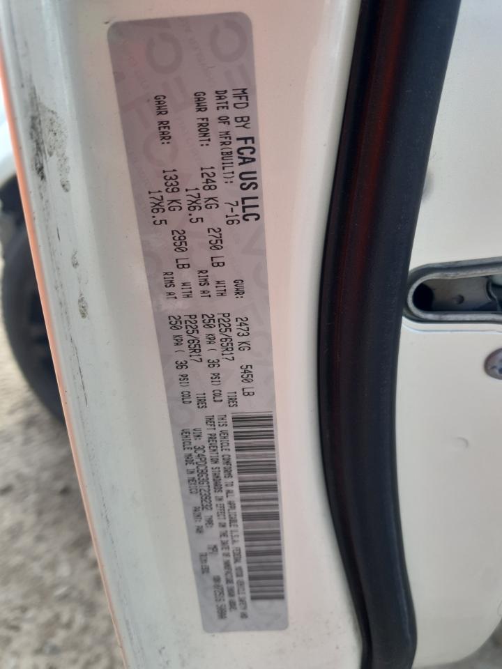 2016 Dodge Journey VIN 3C4PDCBG3GT239232 Copart auction photo, front end damage thumbnail 15