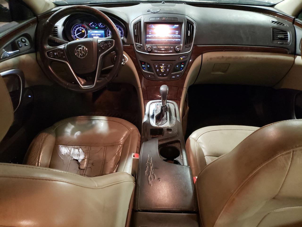 2014 Buick Regal VIN 2G4GK5EX8E9252244 Copart auction photo, front end / side damage thumbnail 8